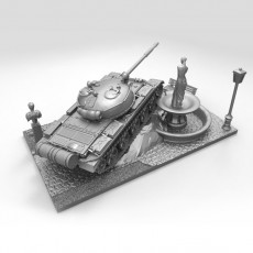 Модель танка Т62А  1:72 с подставкой